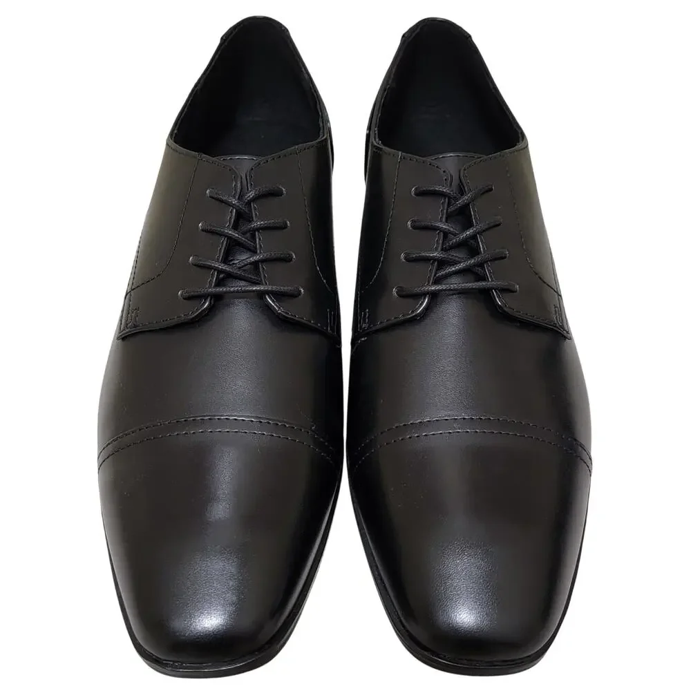 Alfani Men Cap Toe Derby Oxfords Quincy Size US 7M Black Faux Leather